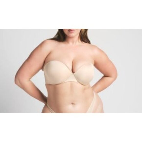 NWT SKIMS ULTIMATE PUSH-UP STRAPLESS BRA SAND - 32DD - Picture 1 of 1